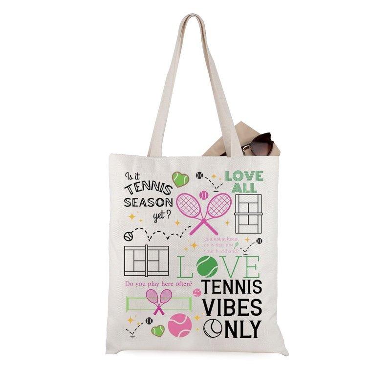WCGXKO Tennis Team Gift Tennis Player Tote Bag Sport Lover Merch (Tennis tote)