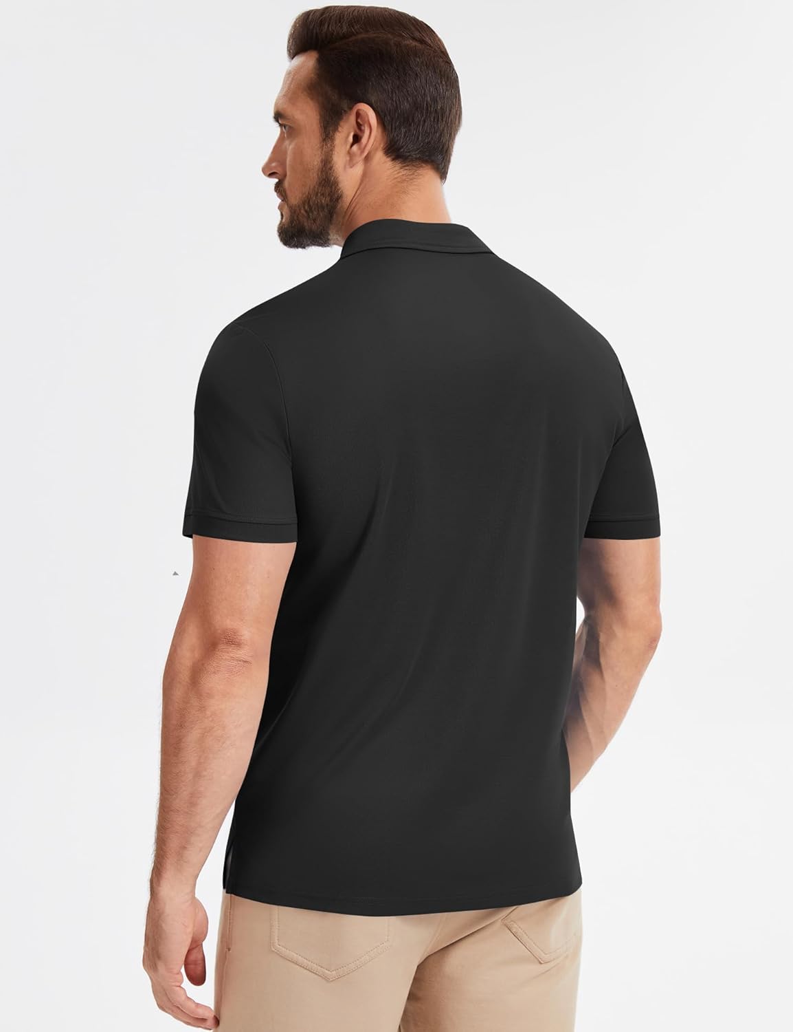 Poriff Men's Polo Shirt - Short Sleeve Golf Top with Moisture Wicking Fabric | Sizes S-3XL