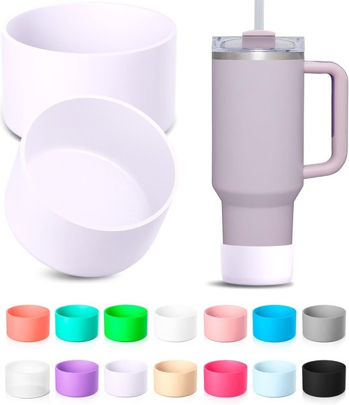 KTKUDY Silicone Boot for Stanley Quencher Tumbler & Hydro Flask | 2-Pack Protective Accessories