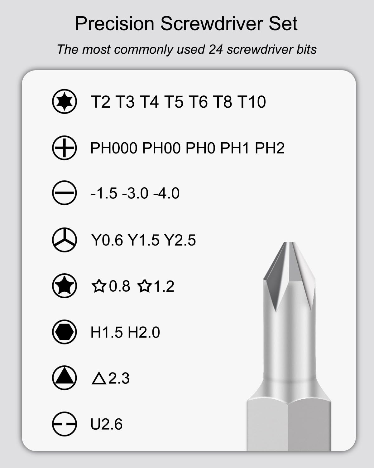 Egmen Small Screwdriver Set, 25 in 1 Mini Screwdriver Set with Torx, Phillips, Flat Head, Hex, for Ring Doorbell, Glasses, Watch, Jewelers, PC, Laptop and More, Repair Precision Screw Driver Set Kit