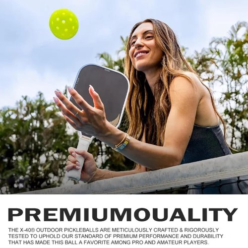 Pickleball Balls,pickleballs,12 Pack Outdoor Pickleball Balls,Bright Multi Colors 40 Hole Durable Plastic picklebaal Game,Training & Tournament Play.