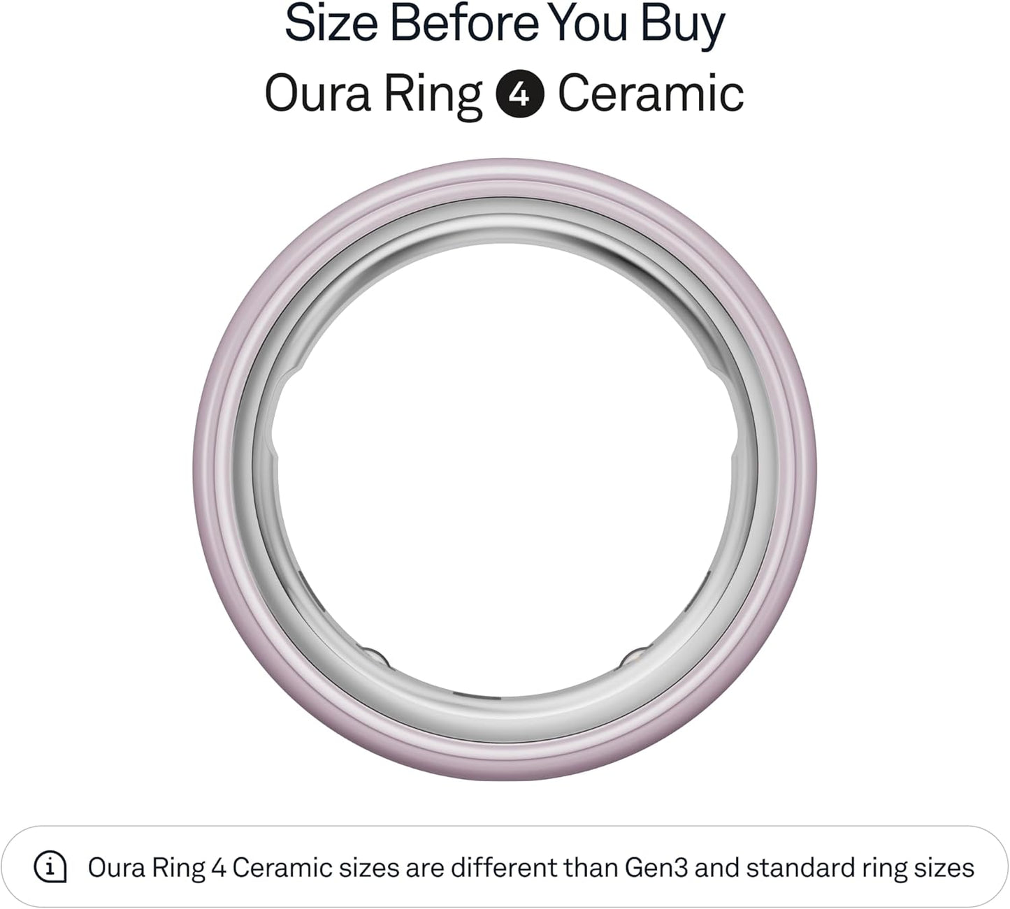 Oura Ring 4 - Ceramic Petal - Size 7 - Advanced Sleep & Activity Tracking | Up to 8 Days Battery Life
