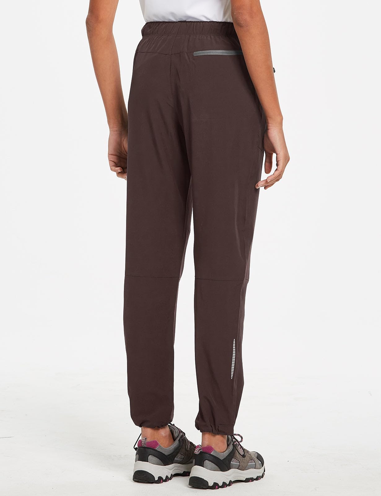 baleaf Travel Pants Women Hiking Long Tall Lightweight Quick Dry Water Resistant Cargo Pants 31'' Trip 31''-Trip Brown M