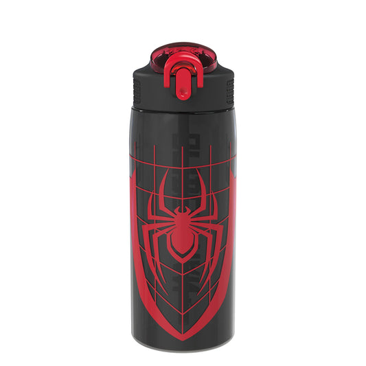 Zak Designs Spider-Man 25oz Leak-Proof Straw Kids Water Bottle, Plastic