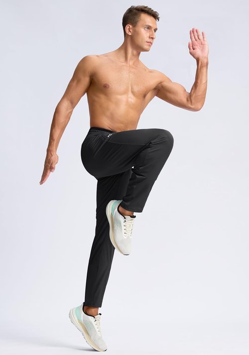 G Gradual Men's Athletic Sweatpants - Stretchy Long Joggers with Zipper Pockets | Available in 30"-36" Inseam
