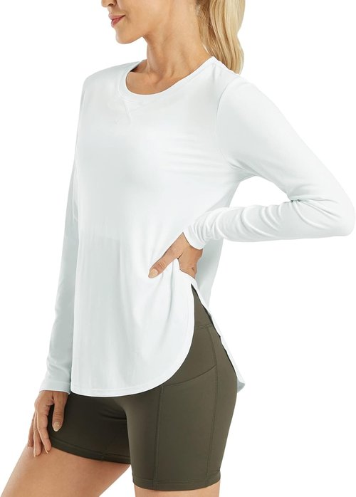 G4Free Women's UPF 50+ Long Sleeve UV Protection Shirt - Quick Dry Lightweight Outdoor Yoga Top