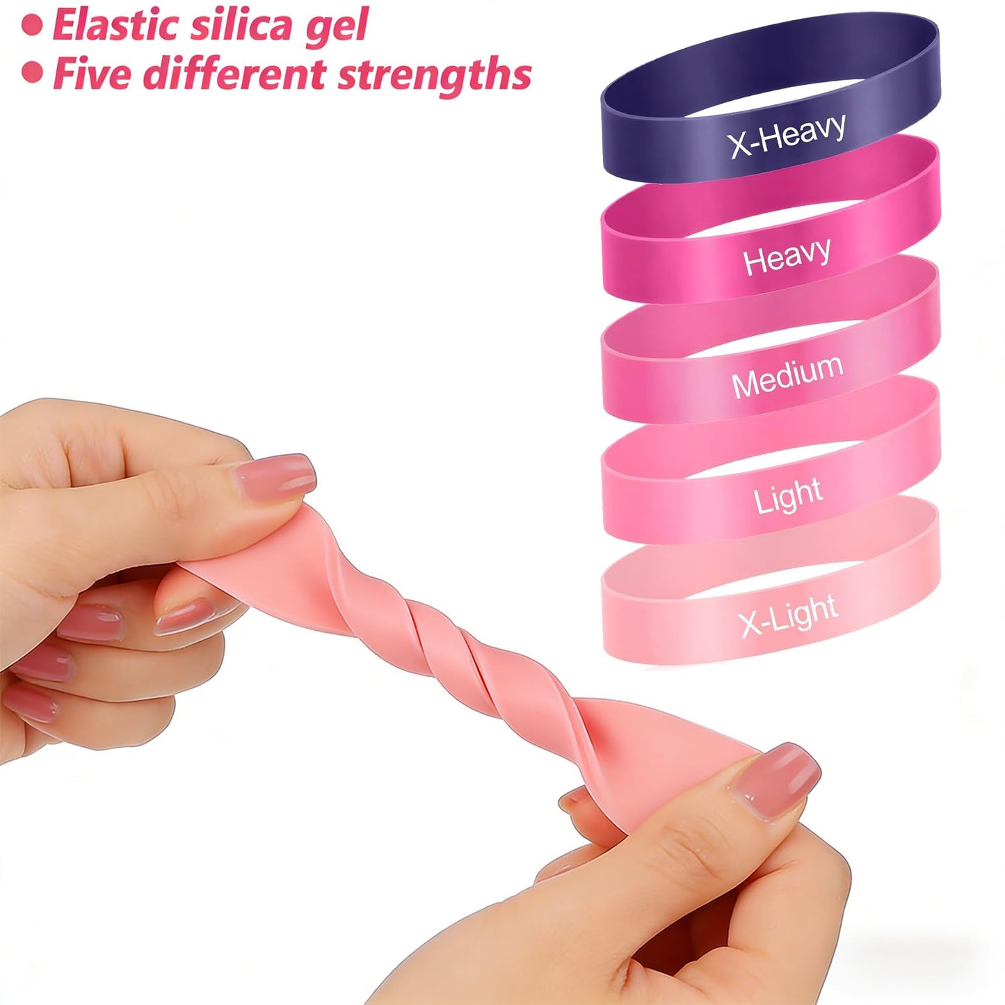 20 Pcs Toe Stretcher Bands for Bunions, 5-Level Resistance Toe Spacers for Hallux Valgus, Foot Pain Relief & Yoga Fitness for Men/Women (Multi-Color)