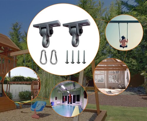ABUSA Heavy Duty Swing Hangers - 5000 lb Capacity for Playground & Yoga Seats | Indoor/Outdoor (2 Pack)