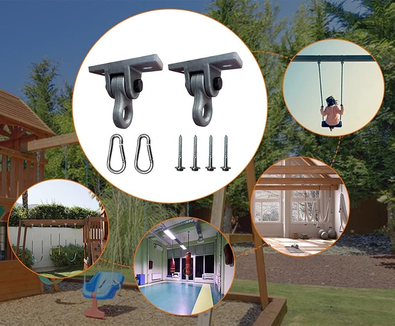 Heavy Duty Swing Hangers with Screws - 5000 lb Capacity, 2 Pack