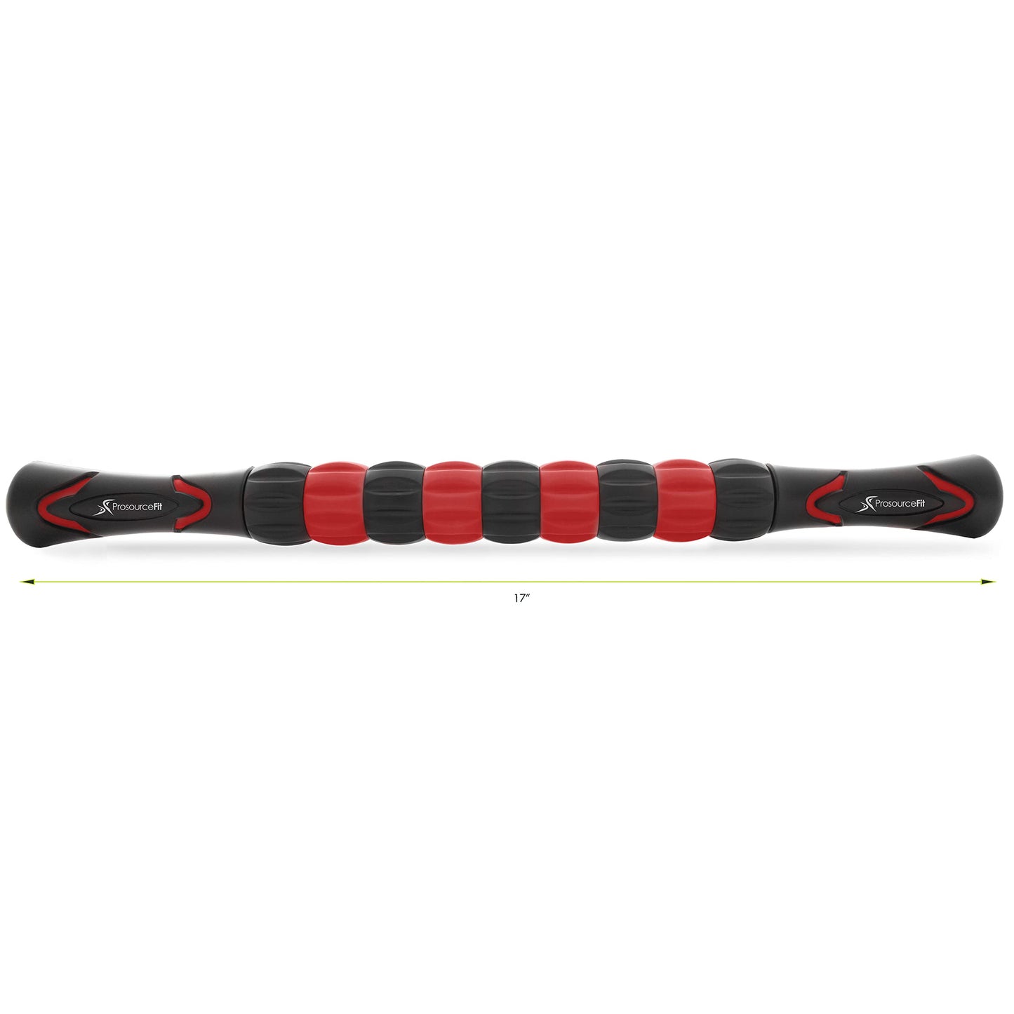ProsourceFit Massage Stick Roller, 18” Handheld Portable Self-Myofascial Release Tool for Relief from Muscle Pain/Cramps in Calves, Shins, Thighs and Back