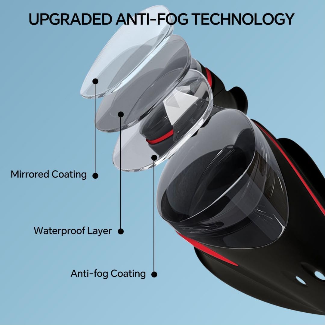 Skiennix Nearsighted Swim Goggles - Comfortable Fit for Shortsighted Swimmers | Anti-Fog Design