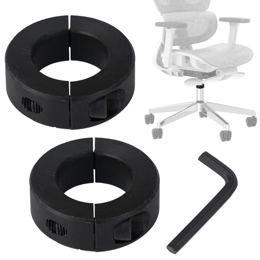 Jayen Steel Office Chair Sagging Fix Clamp - Heavy Duty Height-Lock Bracket for Failed Gas Cylinder, Prevents Chair Sinking (No Replacement Needed) - 2 Pack
