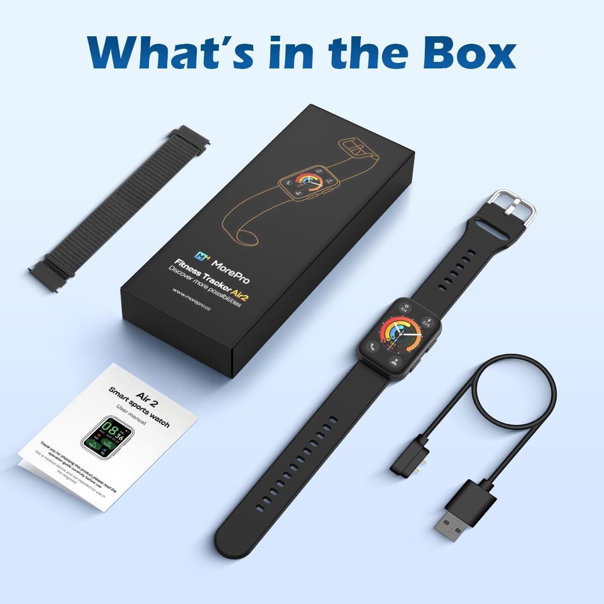 MorePro Smart Fitness Tracker - Advanced Health Monitoring Smartwatch | Sleek Design & Versatile Features
