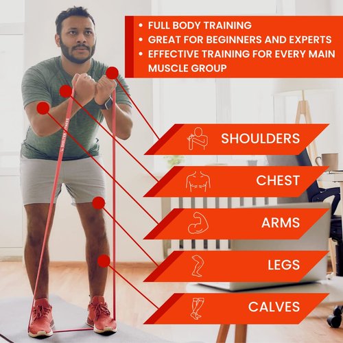 Heavy Duty Resistance Bands by Shelter Fitness 210lb - Orange