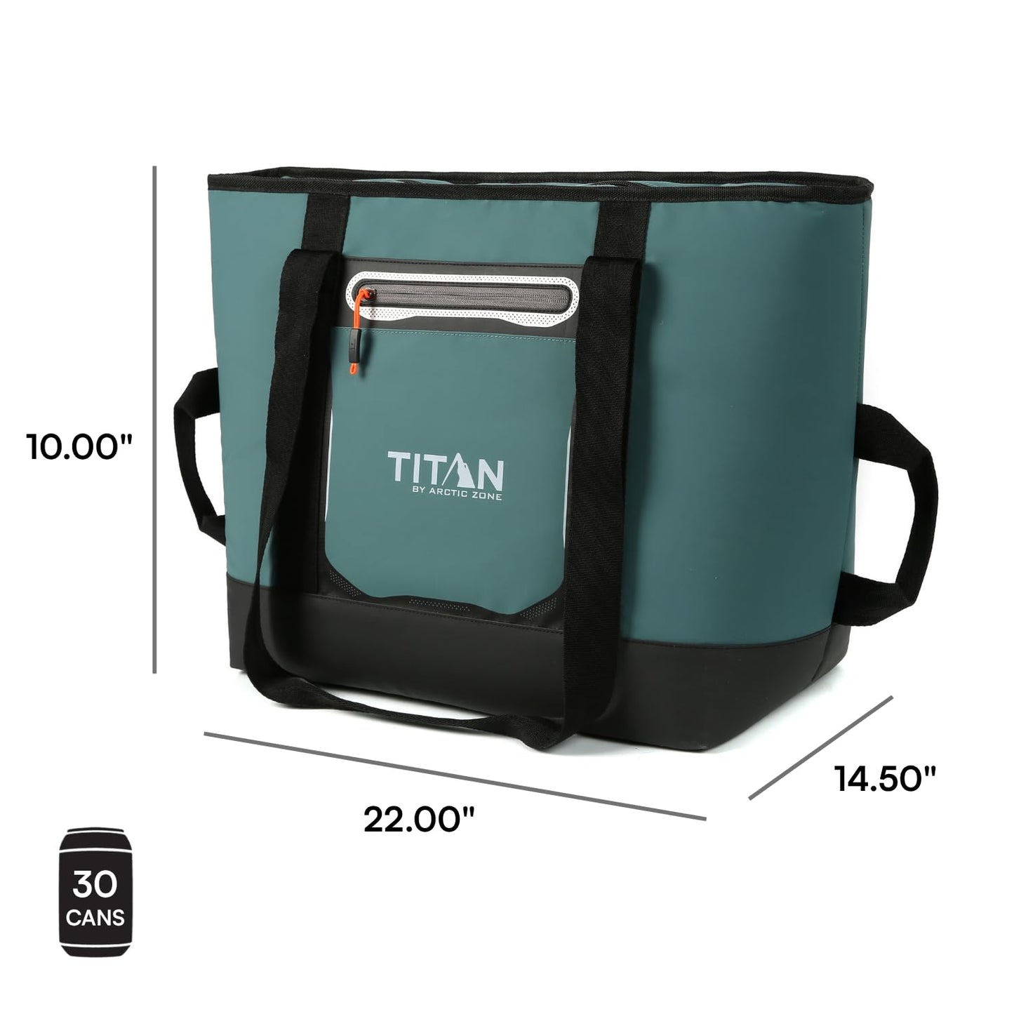 Titan by Arctic Zone 30 Can Cooler Tote with Strap, Jungle Hunt