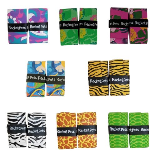 Racket Pets Kids Tennis Racket Overgrip, Animal Print Non-Slip Tennis Grip Tape for Junior Rackets, Fun Patterned Replacement Grip for Children’s Racquets, 2 Pack