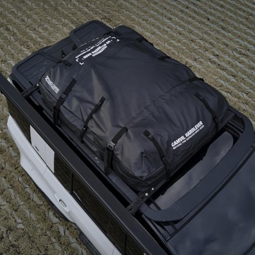 CAMVIL 20 Cubic Waterproof Car Rooftop Cargo Carrier Bag, Soft-Shell Car Roof Bag for All Vehicle with/Without Racks, Includes Waterproof Zip, Anti-Slip Mat, Door Hooks, Storage Bag