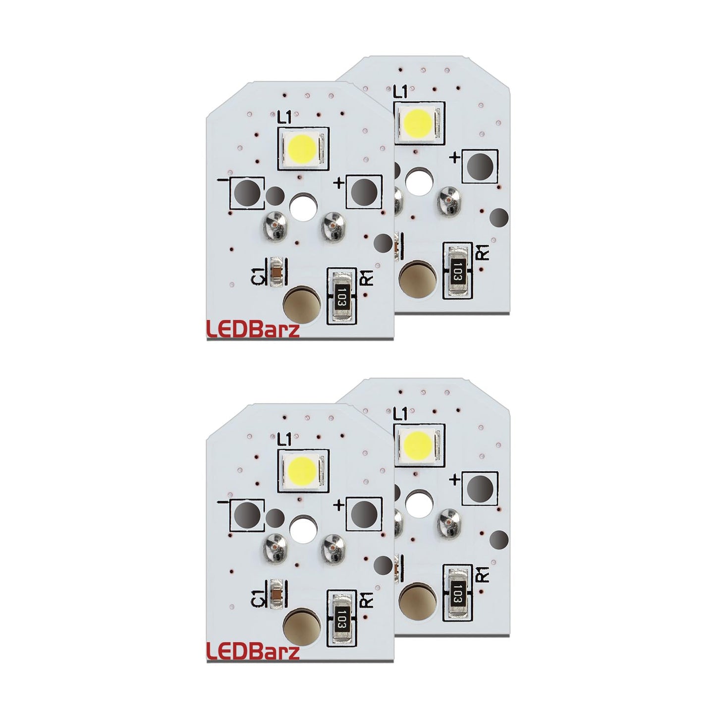 WR55X11132 Refrigerator LED Light for GE Refrigerator LED Light Assembly Replacement WR55X25754 3033142 AP5646375 PS4704284, No-Include Plastic Cover, Waterproof (4 Pack)
