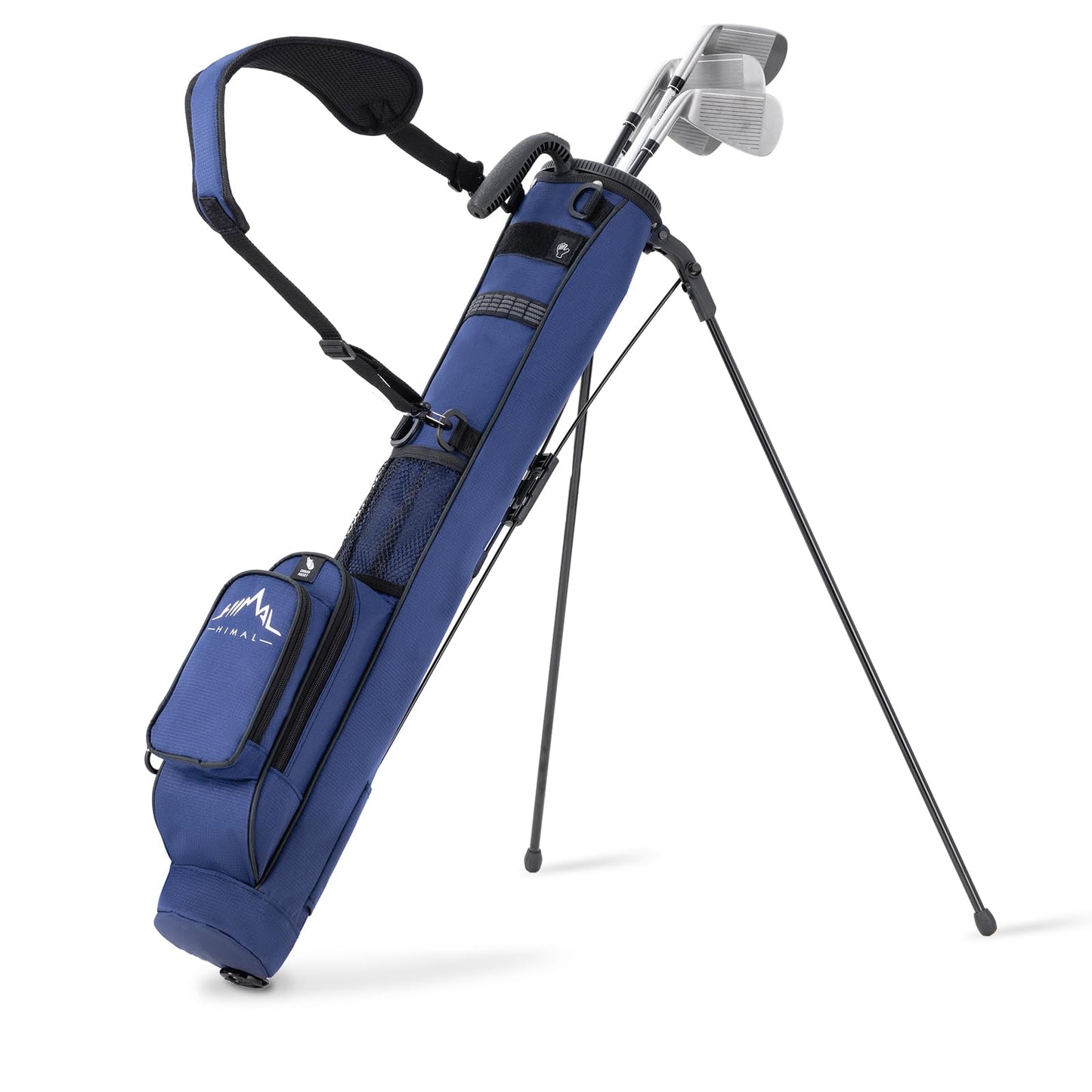 uniHimal Golf Lightweight Stand Carry Bag– Easy to Carry and Durable Pitch n Putt Golf Bag for The Driving Range, Par 3 and Executive Courses–31.5 inches Tall (Blue)
