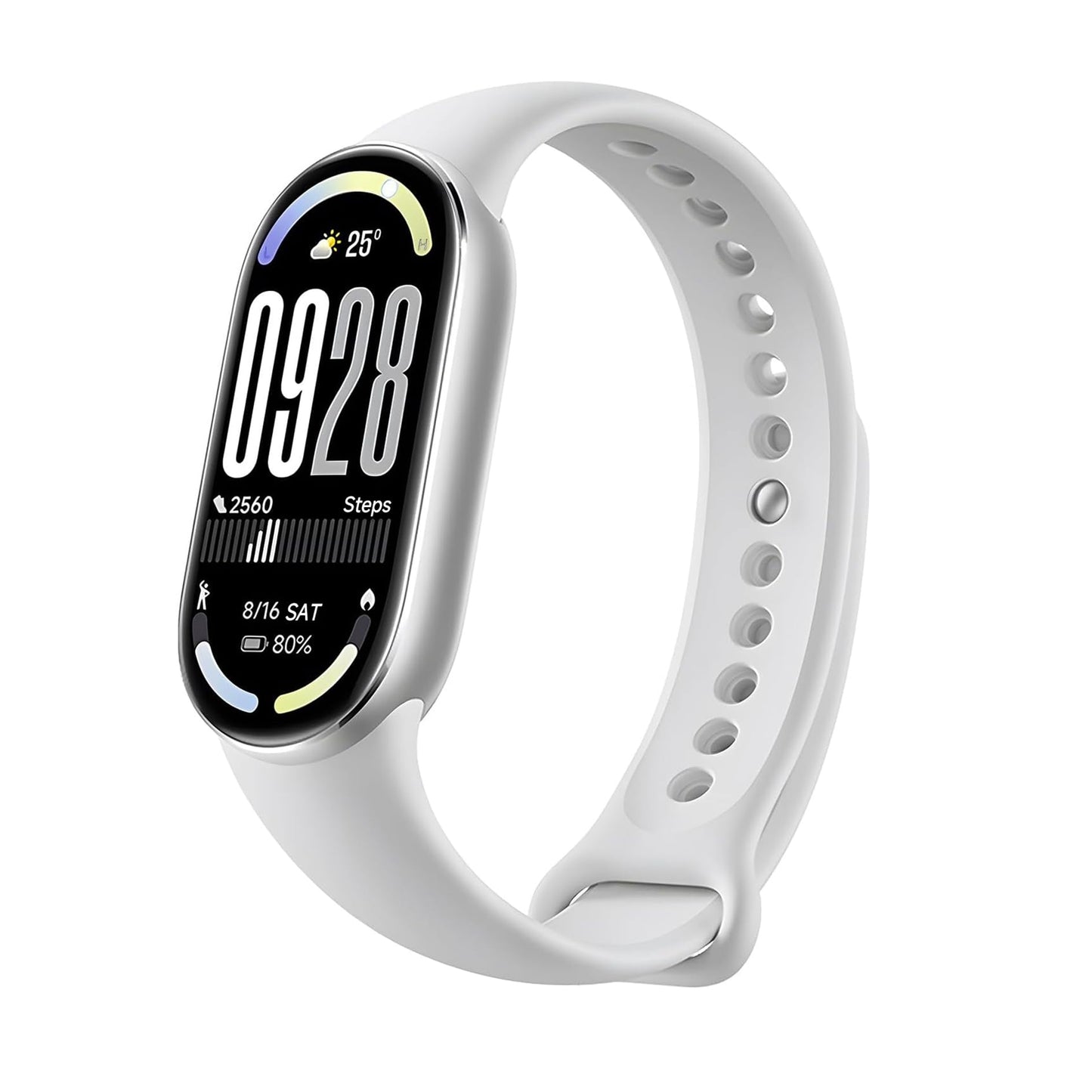 XIAOMI Mi Smart Watch Band 10, 5ATM Waterproof Fitness Step Tracker Sports Digital Smart Watch Health Band for Men Women, 1.72" AMOLED Display, 150+ Sports Modes (Glacier Silver)