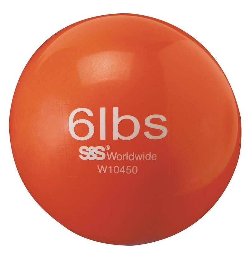 No-Bounce Medicine Ball, 6lb., 6.1", 6lb