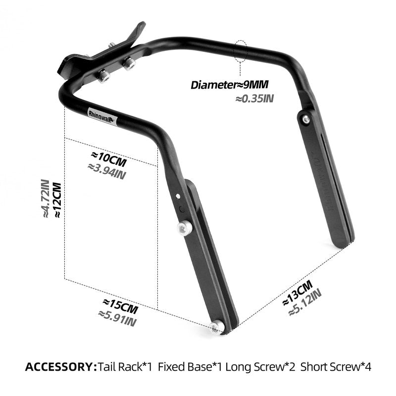 Rhinowalk Anti Sway Bikepacking Saddle Bag Stabilizer Mount with 2 Bottle Cage Mounting Holes