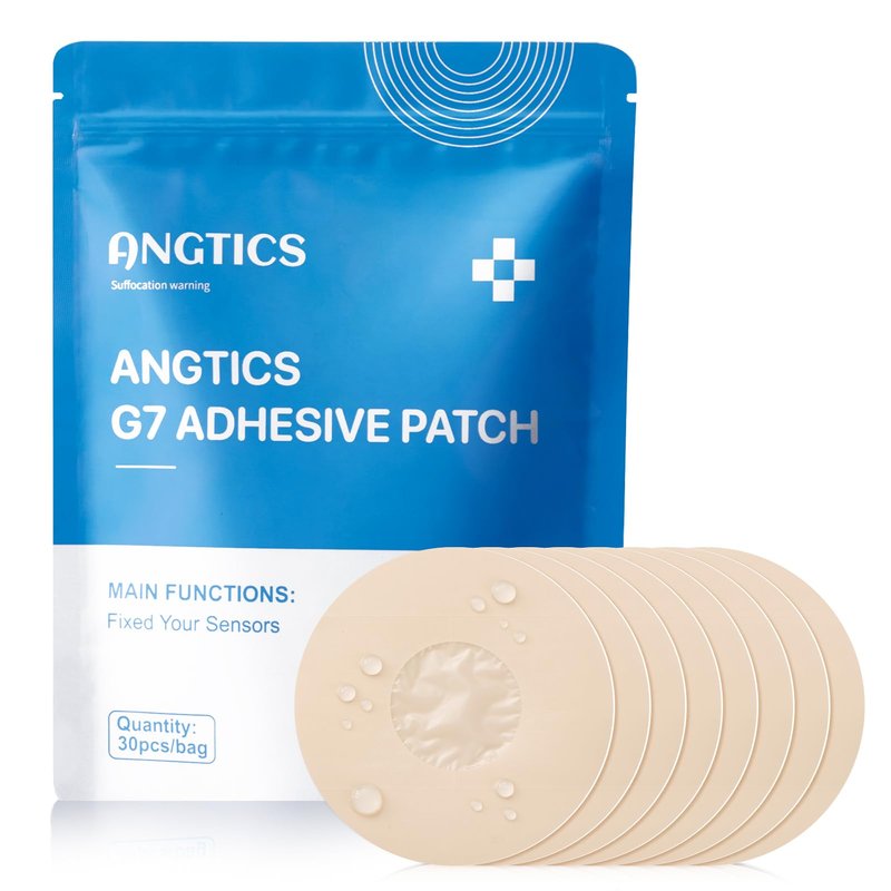 ANGTICS Dexcom G7 Over Patches Waterproof, 30PCS Cgm Sensor Patch Stelo Adhesive Patches G7 Overpatch Full Cover Without Hole, 10+ Days Long Stay, Sensor is Not Included (Tan)