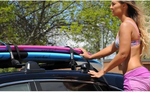 DORSAL Aero Roof Rack Pads - No Fade Sunguard for Surfboards & Kayaks | Pack of 2, 20" Black