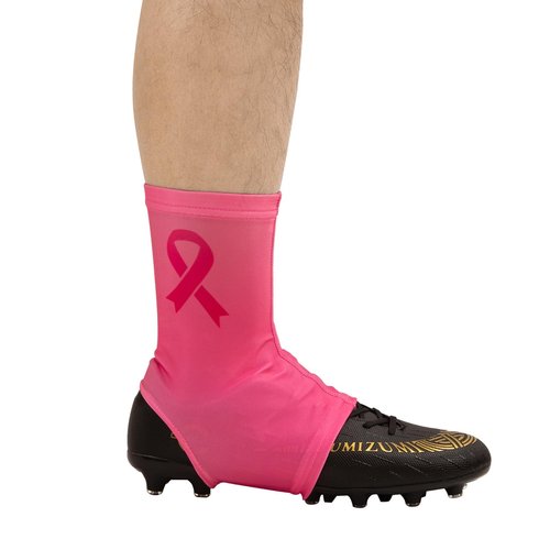 Breast Cancer Awareness Spats Football Cleat Covers Youth, Pink Cleat Covers Football for Soccer Breast Cancer Gifts for Women, Cleat Spats Keep Cleats Tied Turf Pellets Out (Light Pink, L)