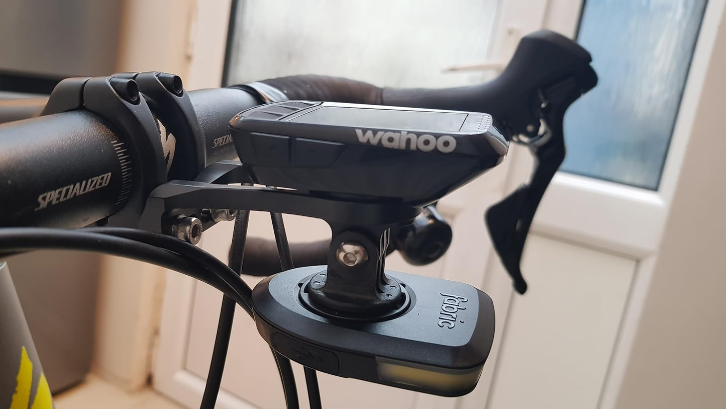Dymoece Bike Mount for Wahoo Elemnt Compatible with Multiple Wahoo Computers Out Front Handlebar Mount with Light Adapter for Wahoo Elemnt,Elemnt Bolt, Elemnt Mini,Elemnt Roam
