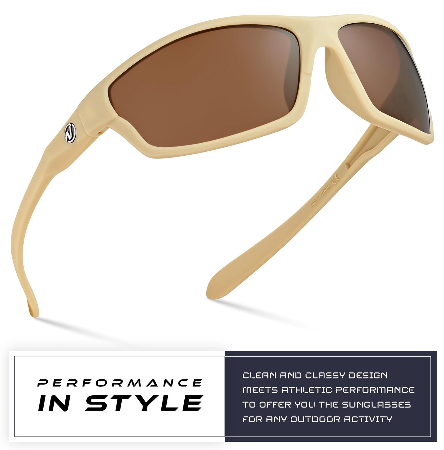 Nitrogen Polarized Wrap Around Sport Sunglasses for Men Women UV400 Driving Fishing Running Sun Glasses
