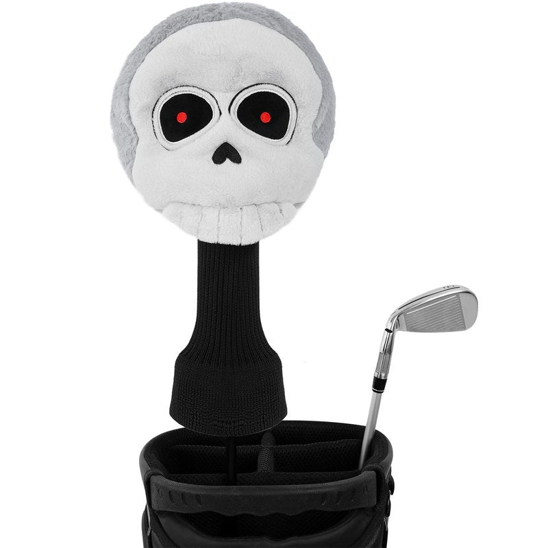 Big Crazy Golf Club Head Cover Funny Golf Headcover, Plush Driver Headcover, Golf Head Covers Gift for Men Women,Soft Lining Golf Gift Birthday (Skull Ⅲ)