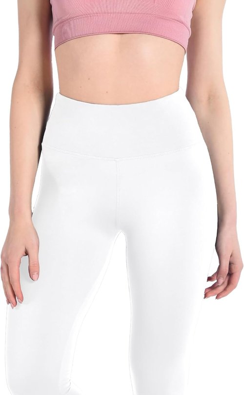 Ipletix Capri Leggings - High Waist Women's Yoga Pants for Comfortable Workouts | White