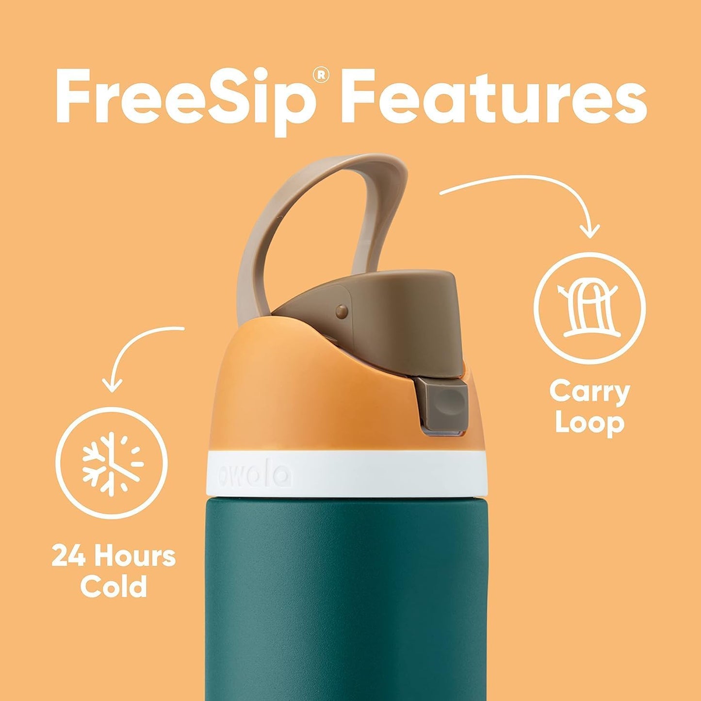 Owala FreeSip Insulated Stainless Steel Water Bottle - 32 oz BPA-Free | Perfect for Sports & Travel - Surfs Edge