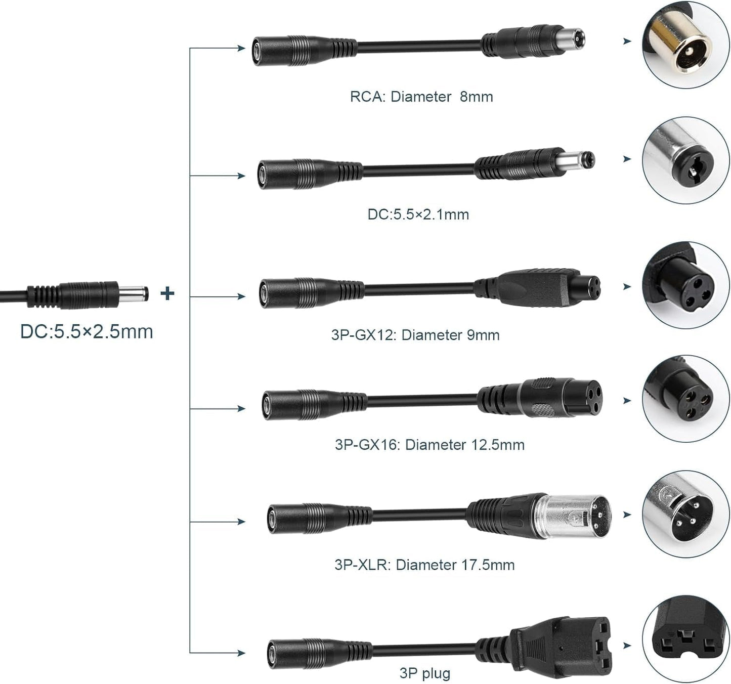 42V 2A Charger with 7 Plugs Connections, for Razor/Jetson/Voyage, gotrax, ninebot Charger for 36V 10S Li-ion Battery