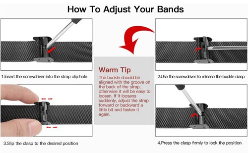 HOPMC For Redmi Watch 4 Strap Metal Case 22mm Stainless Steel Mesh Replacement Straps for Redmi Smartwatch 4 (Black), 230MM