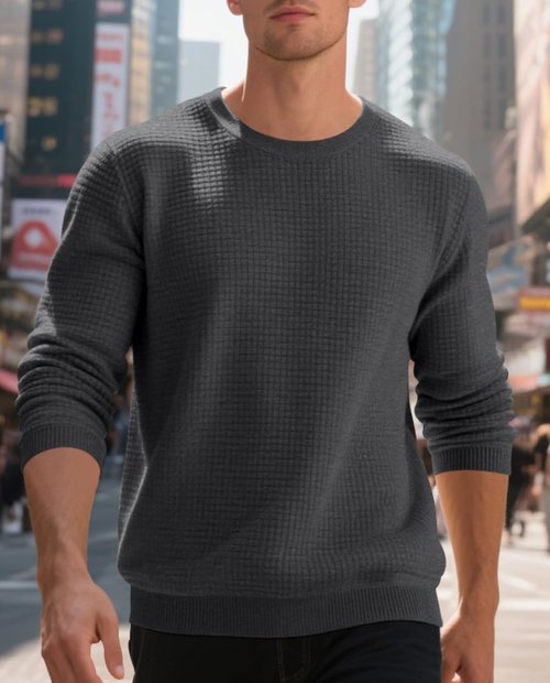 LIZALIG Men's Tee - European Style Solid Color Round Neck Shirt | Breathable Base Layer for Gym & Casual Wear
