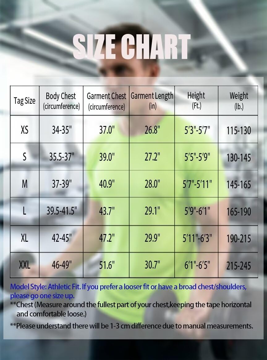 Zengjo Athletic Shirts for Men - Quick-Dry Short Sleeve Workout Tee | Moisture-Wicking Gym Wear