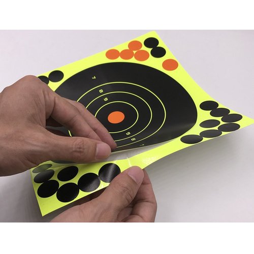 100 Pcs 8" Self Adhesive Splatter & Reactive Shooting Targets for Gun-Pistol-Rifle-Airsoft-Pellet Gun- Air Rifle (100 pcs)