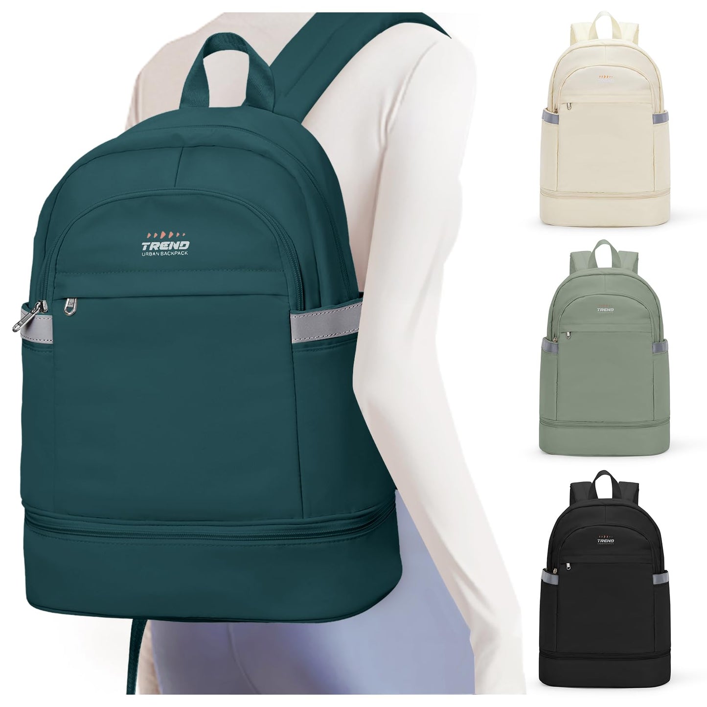 coofay Gym Backpack For Women Men Dance Sports Backpack With Shoe Compartment Waterproof Travel Backpacks Gym Bag Peacock Blue