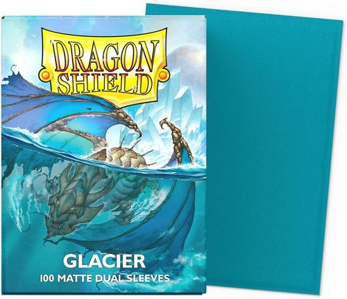 Dragon Shield | Matte Dual Standard Size Card Sleeves | 100 Count - Smooth & Durable TCG Protection | Glacier