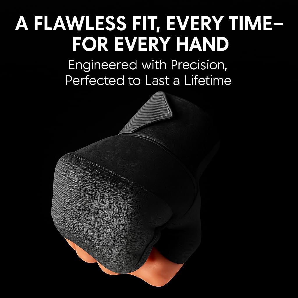 Quickrap Boxing Hand Wrap Gloves - Elastic Thumb Loop Protection for Knuckle, Wrist & Thumb Support | Training Gear for MMA, Muay Thai & Kickboxing