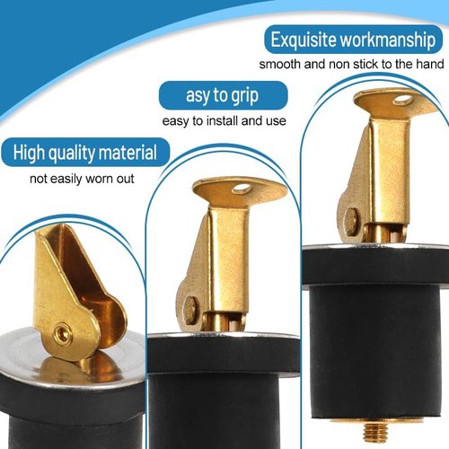 Brass Boat Drain Plug by Boat Plug | Durable Snap Handle for Marine Use - 3/4 Inch Size