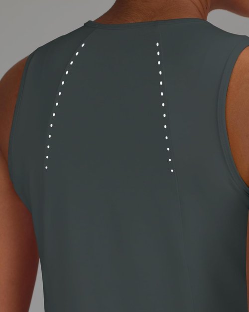 G4Free High Neck Workout Tank - Loose Sleeveless Athletic Top for Women | Gray, Size XL