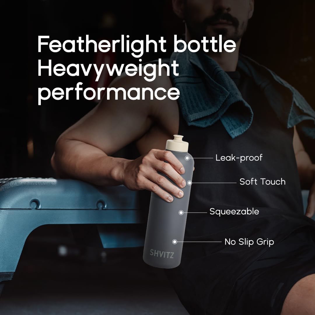 Sports Water Bottle | Soft-Touch Squeezable Design - One-Hand Spout - 24oz BPA-Free for Gym & Outdoor Use
