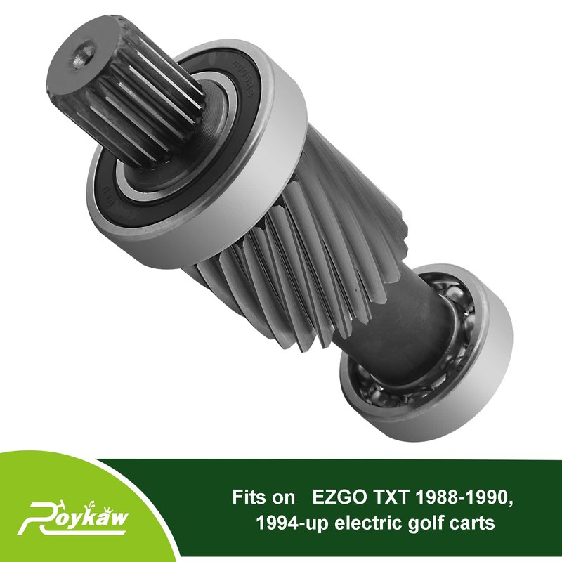 Roykaw Golf Cart Input Shaft Kit Compatible with EZGO Marathon 1988-1994 & TXT & Medalist 1994-up Electric Models, 19 Splines/21 Tooth, 1.5'' Diameter Gear, Replaces OEM # 26926-G01,28095-G01,612556