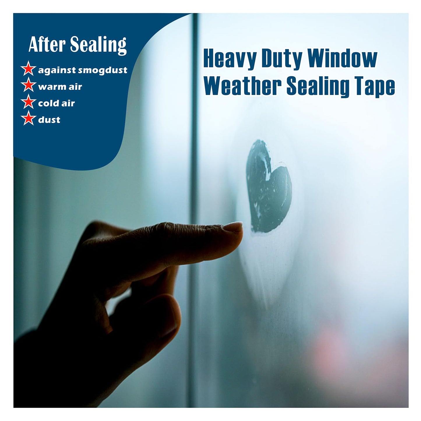 Transparent Weather Sealing Tape, 3-Inch x 85FT, Clear Draft Isolation Sealing Film - Clear Draft Stopper Adhesive Tape for Doors, Windows and Shower Glass Gaps