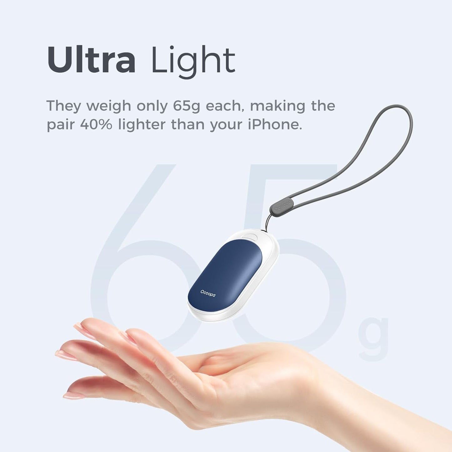 OCOOPA Magnetic Rechargeable Hand Warmers - Ultrathin Portable Electric Heaters | 2-Pack for Men & Women