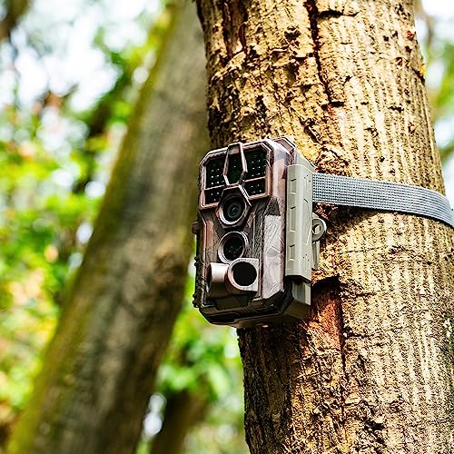 64MP Trail Camera with 1296P HD Video & No-Glow Night Vision