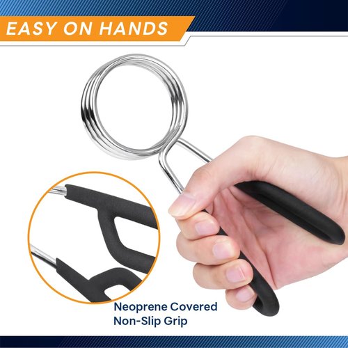 Marcy Fitness Olympic Bar Spring Clip, silver, 2 inch US
